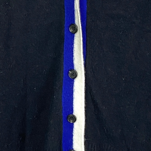 Nordstrom COURT & ROWE Belle Noel Varsity Cardigan Black Sweater in Rich… - Picture 3 of 9